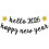 Neujahrsbanner, Home-Office-Dekoration, schwarze Glitzergirlande 1