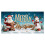 Julgaragedörrsbanner Rustik snögubbe 1,5x2,1 m 1