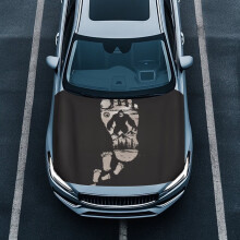 Gorilla Footprint Car Hood Cover Elastic Fabric Protector