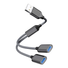 Adaptateur USB vers Type-C 2 en 1 pour charge rapide et USB 2.0