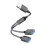 Adaptateur USB vers Type-C 2 en 1 pour charge rapide et USB 2.0 1