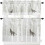 Ensemble de rideaux de cuisine Forest Wolf, pin blanc et gris Wolf24 1