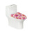 Universell passender, elastischer WC-Deckelbezug mit Blumenmotiv, universell passend 1