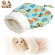 Lit douillet pour chats et chiens – Lit portable et chaud pour dormir