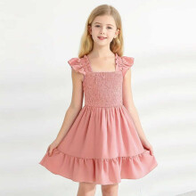 Robe courte sans manches à col carré et dos nu à volants pour femme