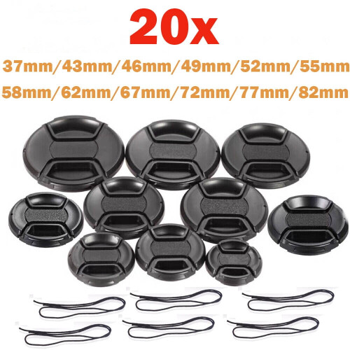 Universal Snap-On Front Lens Cap Cover 20PCS 1