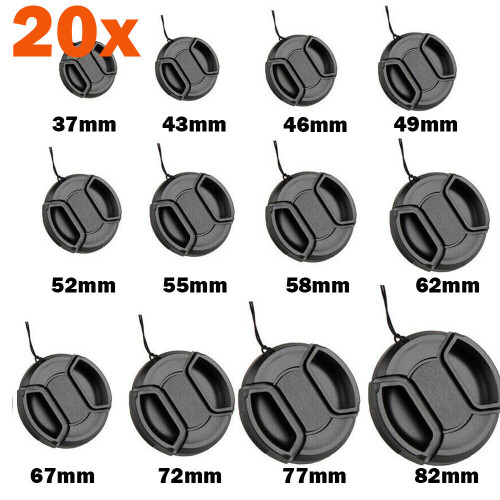 Universal Snap-On Front Lens Cap Cover 20PCS 2