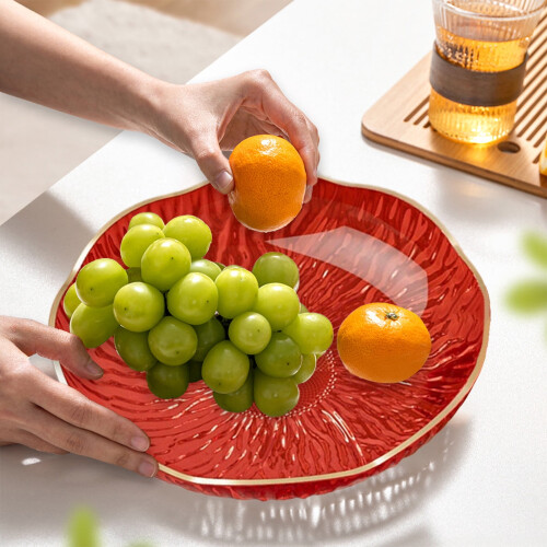 Plateau à fruits en plastique avec système d'égouttage, conception robuste