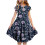 Mädchenkleid mit Blumenmuster, Volantärmeln und Taille 1