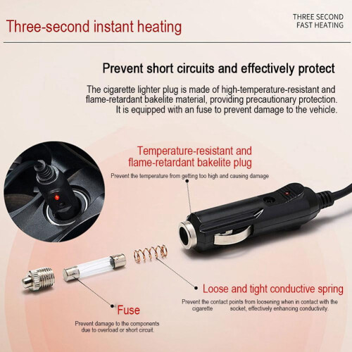12V Heated Seat Pad Adjustable Electric Car Cushion 2