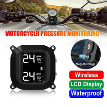 Wireless LCD TPMS for Motorcycle with 2 Waterproof Sensors