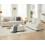 VANACC Sofa Set with Ottoman Beige Chenille 2-Piece 1