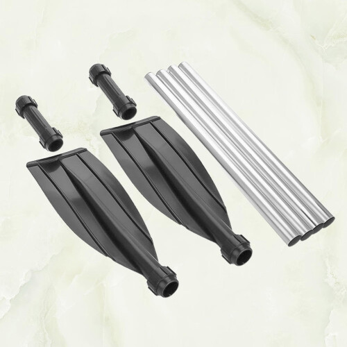 Doppelte Ruder für Schlauchboote, Aluminium, Schwarz