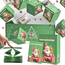 Boîte surprise de Noël avec explosion de confettis (1 paquet)