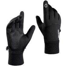 Gants d'extérieur chauds et coupe-vent, compatibles avec les écrans tactiles (1 paire).