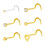 Bioflex Crystal Nose Stud Set L-Shaped Screws 6 Pieces 1