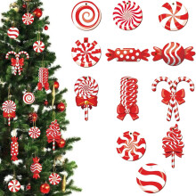 Décorations en bois en forme de sucettes, thème bonbons, 12 pièces