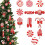 Fa nyalóka díszek cukorka téma 12 db 1