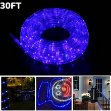 Blaue LED-Lichterkette, 9 m, wasserdicht, kürzbar, mit Fernbedienung