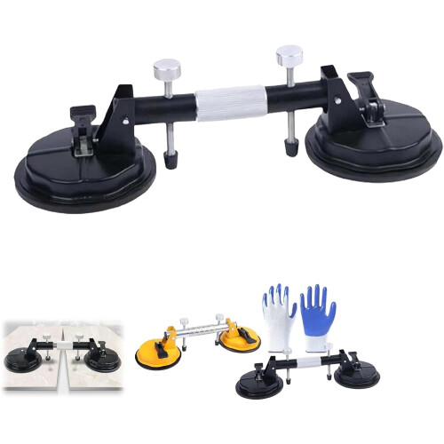 Granite Seam Setter with Adjustable Vacuum Cup Black