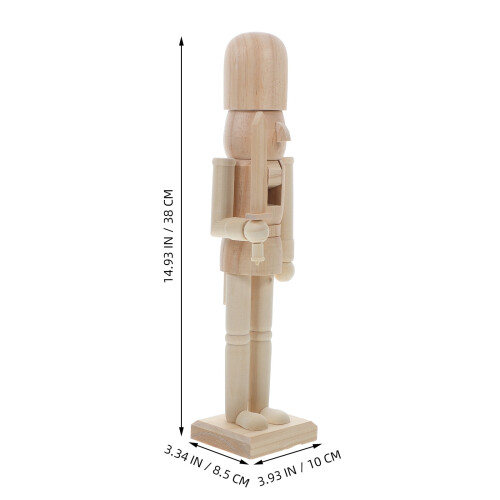 Nutcracker Ornament Light Brown Wooden Christmas Decor 1 1