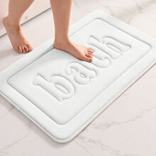 Tapis de sol de salle de bain absorbant, doux, antidérapant et lavable en machine