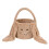 Sac panier de Pâques en peluche lapin marron 1