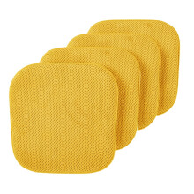 Non-Slip Chenille Memory Foam Chair Cushions 4-Pack