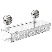 Panier suspendu de salle de bain en plastique avec ventouses (1 pièce)