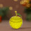 Glass Apple Ornament Faceted Crystal Design 6