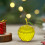 Glass Apple Ornament Faceted Crystal Design 4