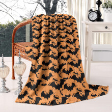 Couverture en flanelle chauve-souris d'Halloween 50 x 60 pouces