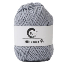Fil de coton doux et uni au lait pour tricot et crochet, 100 g