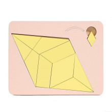 Wooden Block Puzzle Game Brain Teaser with Triangulation