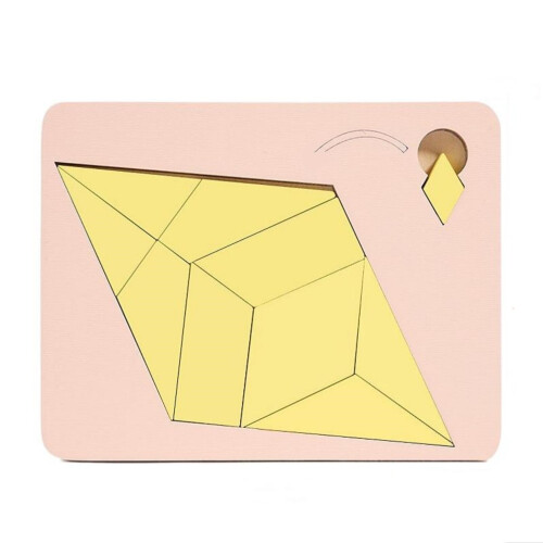 Wooden Block Puzzle Game Brain Teaser with Triangulation
