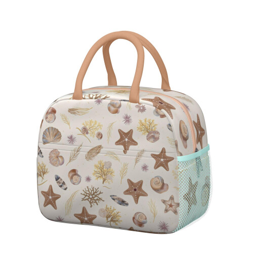 Tragbare Kühltasche mit Seesternmotiv und Taschen