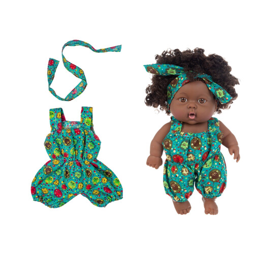 Salopette en coton vert pour poupées reborn de 20 cm