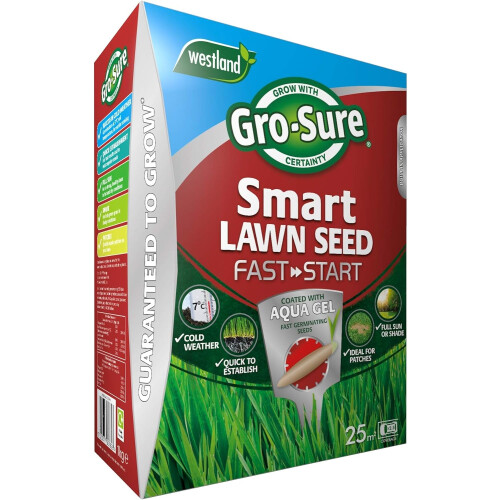 Westland Gro-Sure Smart Lawn Seed Fast Start 25m² Box Fast Growing Grass Seed
