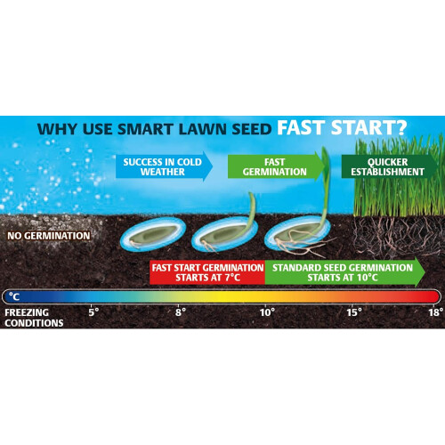 Westland Gro-Sure Smart Lawn Seed Fast Start 25m² Box Fast Growing Grass Seed 1