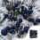 Flocked Blue Christmas Ornaments 24 Pack 1