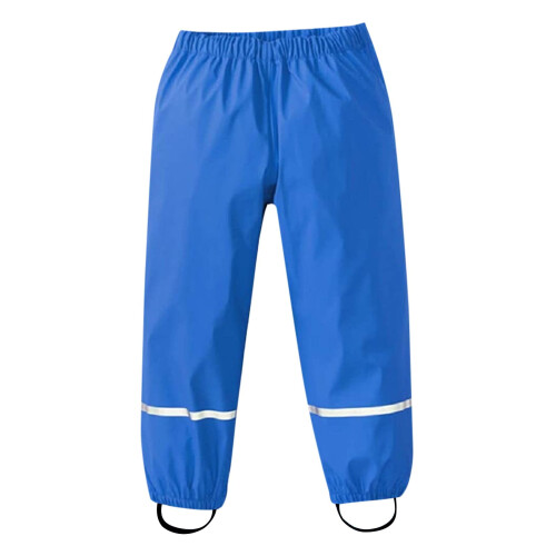 Kids Rain Pants Waterproof Full-Length Lightweight 2