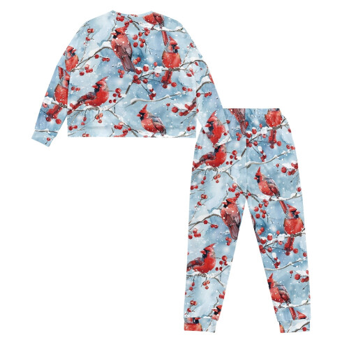 Northern Cardinal Women's Pajama Set Long Sleeve Soft 1