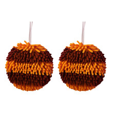 Plush Cleaning Balls Absorbent Hanging Towel 2 Pcs