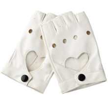 Fingerless Motorcycle Gloves PU Leather Punk Style