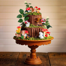 Woodland Animal Cake Toppers Forest Mushroom Decor 6 pcs