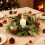 Christmas Candle Ring Flocked Pine with Red Berries and 1