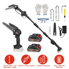 Cordless Chainsaw 4 inch and 6 inch with 2 Batteries