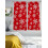 Snowflake Sheer Curtains Red White 52x72 in Light Filtering 3