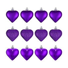 Purple Heart-Shaped Christmas and Valentine Decorations 12
