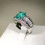 Sterling Silver Green Paraiba Zircon Ring Size 8 4